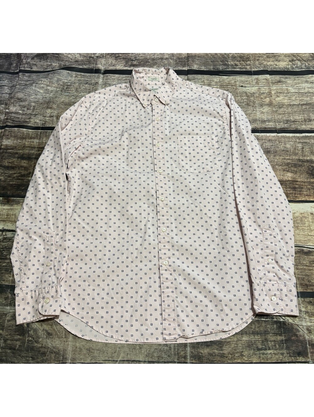 J Crew Shirt Mens Medium Organic Cotton Secret Wash Shirting Floral Classic Fit